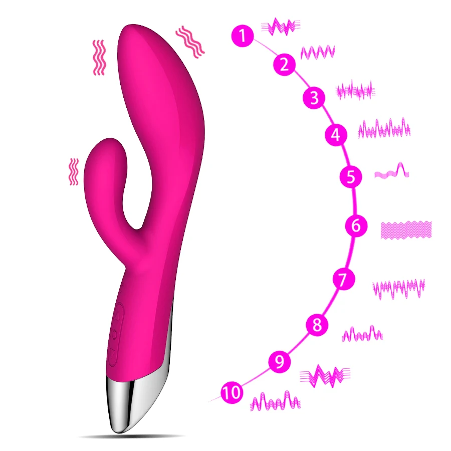 Khalesex Silikónové 10 rýchlosť Ženy G-spot Duálny Vibračné Stick Dospelých, Sexuálne Hračky, Pary Produktov Vibrátory Pre Ženy Vibrátor, Dildo