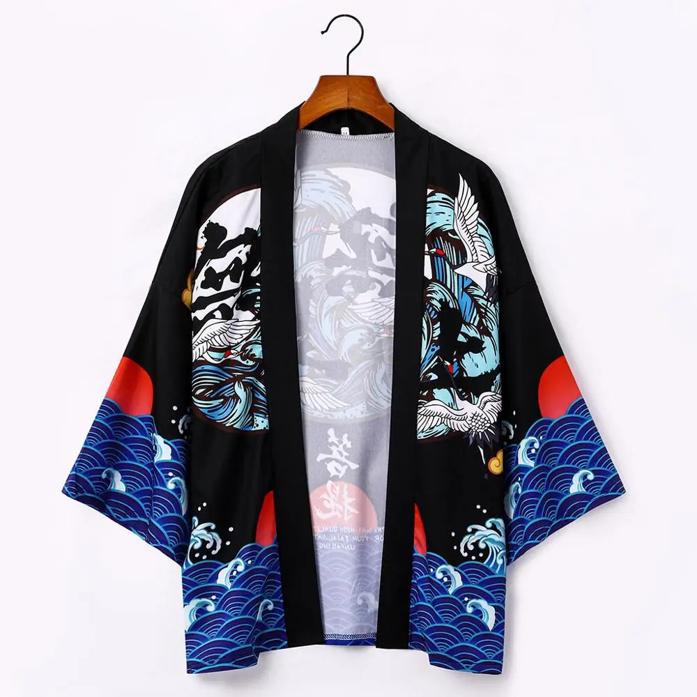 Kimono cardigan mužov Japonský obi muž yukata mužov haori Japonský samuraj oblečenie tradičného Japonského odevu