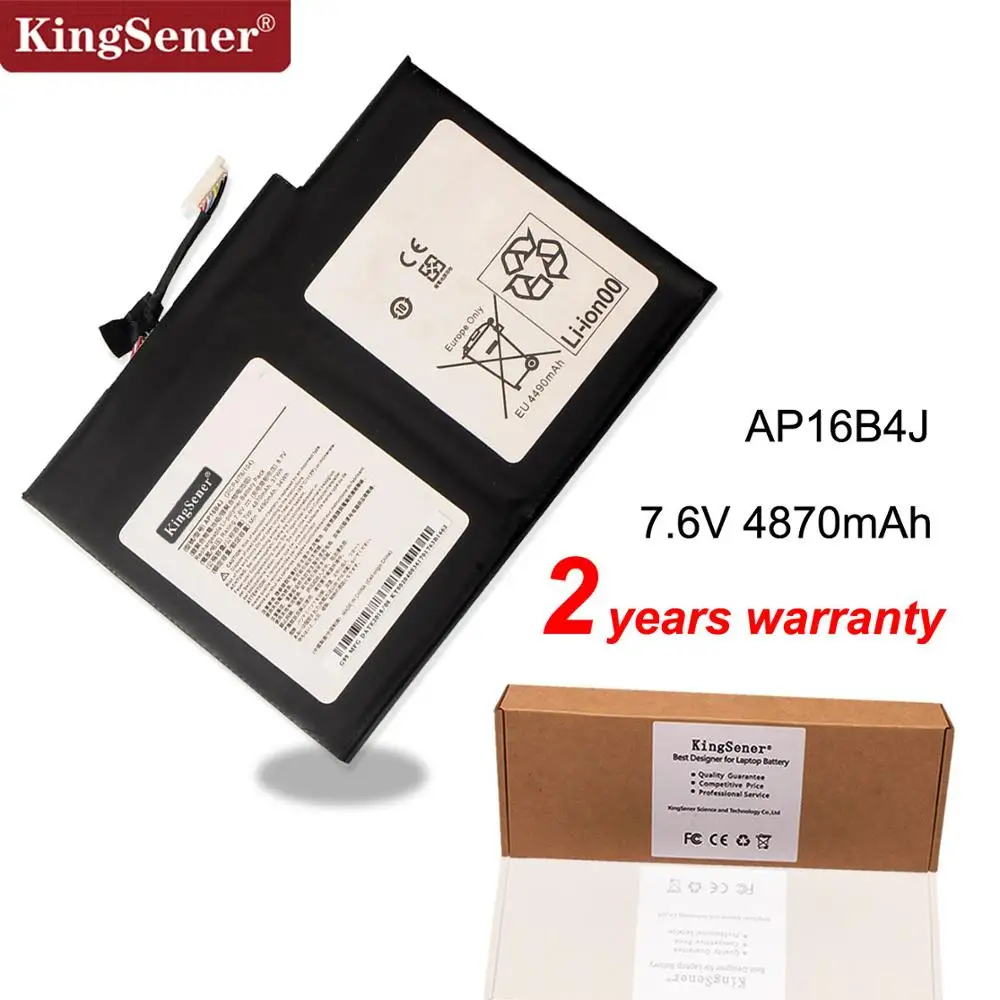 Kingsener AP16B4J Notebook Batéria pre Acer Aspire Prepínač Alfa 12 SA5-271 Tablet 7.6 V 37WH AP16B4J