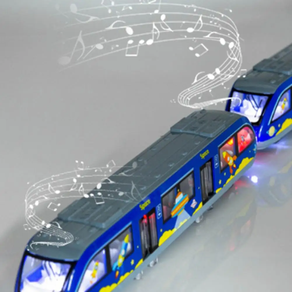 Koľajového Vozidla Hračka Cartoon Bezpečné Metro Vlaku Model so Svetlom a Zvukom Zliatiny Simulácia Vlakovej Hračka pre Deti,