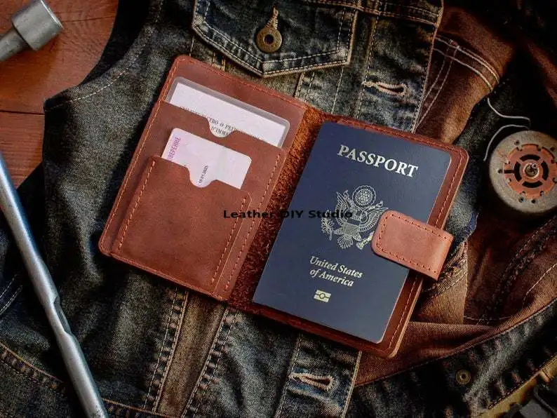 Kožené Die Fréza Pas Pokrýva Cestovné Príslušenstvo ID Banka Kreditnej Karty Taška Muži Ženy Pas Podnikania Držiteľa peňaženky Prípade