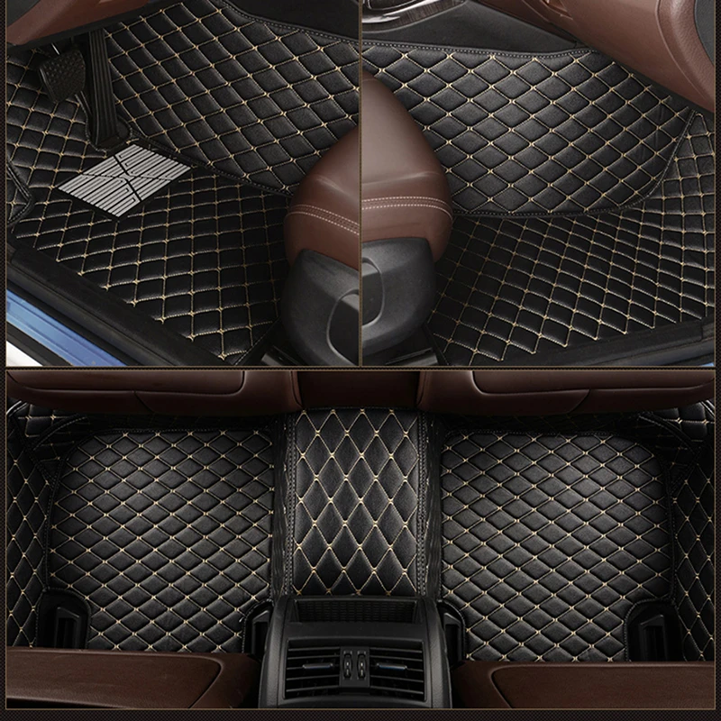 Kožené Vlastné auto rohože pre FORD F150 Falcon Fiesta Focus C-MAX fusion Mondeo Explorer Okraji Ecosport koberec auto príslušenstvo
