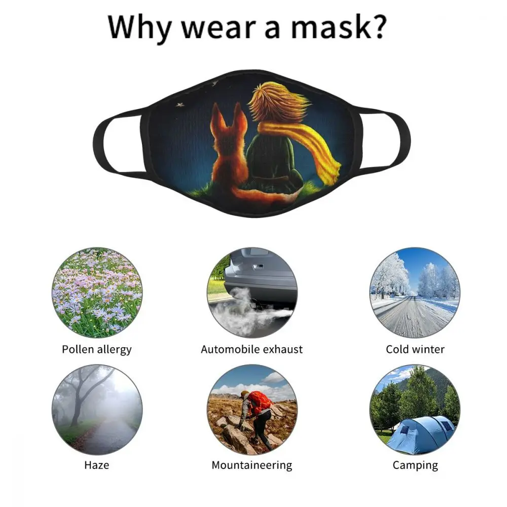 Krásne Nebo Zimné Textílie Maska Dizajnér Malý Princ O Živote a Ľudskej Prirodzenosti Lavable Masque