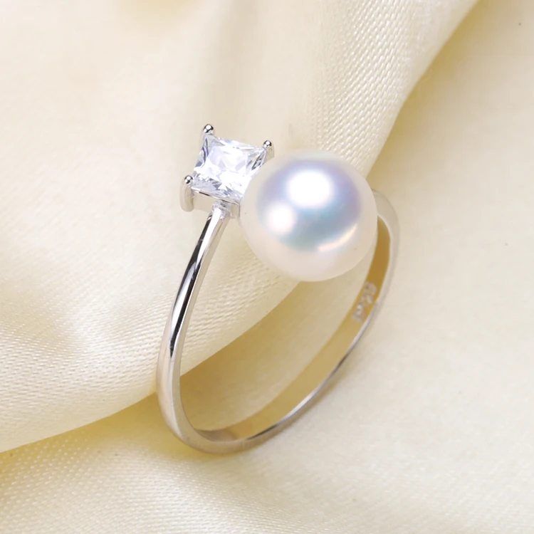 Krúžok Mount Pearl Príslušenstvo Nastaviteľná Veľkosť 925 Sterling Silver Ring Šperky DIY Č Pearl