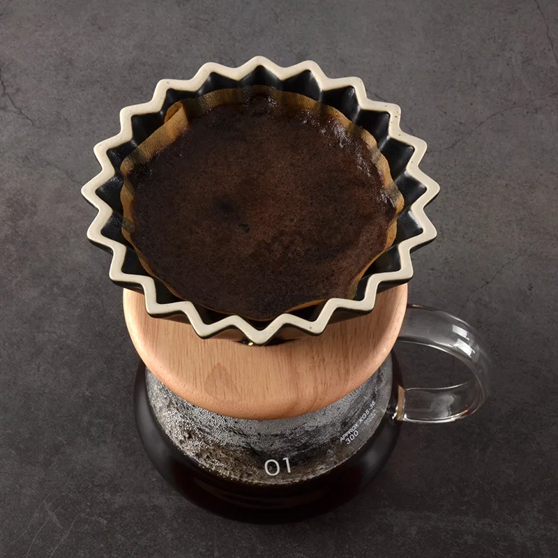 Kvety Keramické Šálku Kávy Espresso Kávy Filter Pohár Origami Filter Poháre V60 Lievik Drip Ruke Pohár Filtre Na Kávu Príslušenstvo