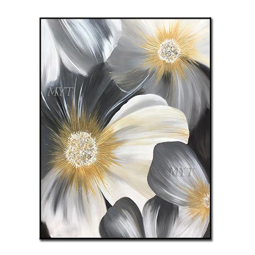 Kvitnúce Kvety rôznych Štýlov, ktoré Sú k Dispozícii Handpainted Wall Art Domova Moderný Obraz olejomaľba Na Plátne