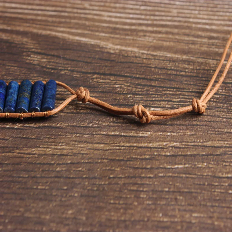 LanLi prírodné Šperky mazarine lapis lazuli kamenný valec upliesť náramok mužov a žien Dáva darčeky a samostatne používať