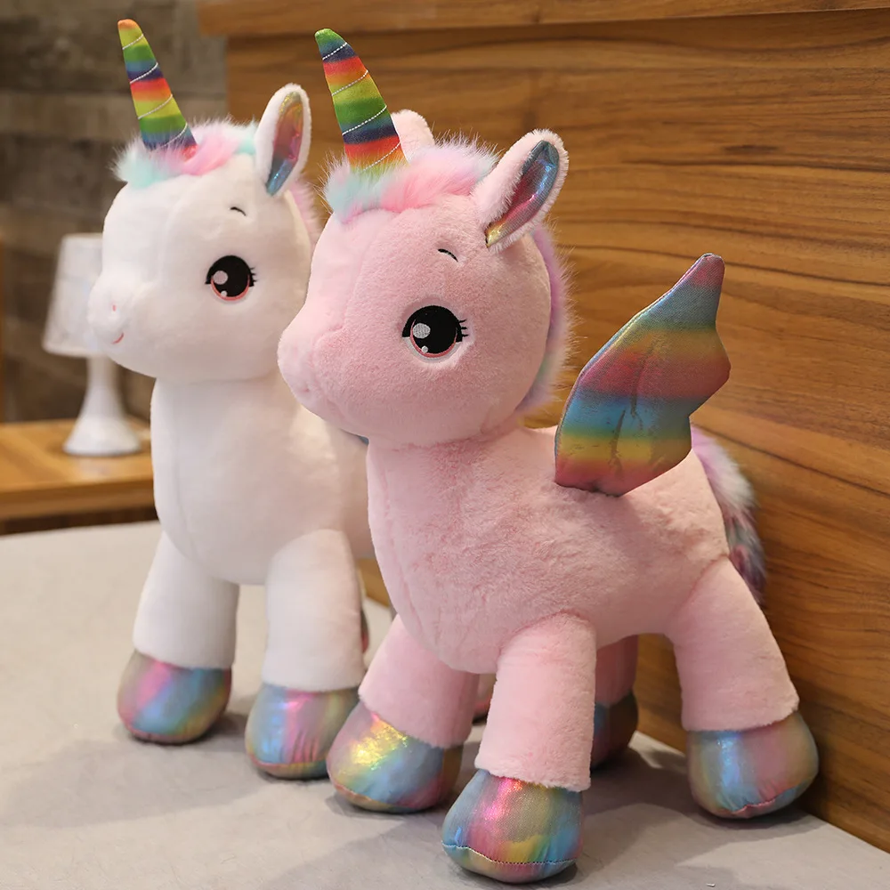 LazyChild Jednorožec Plyšové Hračky Rainbow Svietiacimi Krídlami Plnené Unicornio Bábika Zvierat Koňa, Hračky Pre Dievčatá, Deti Nové Dropshipping