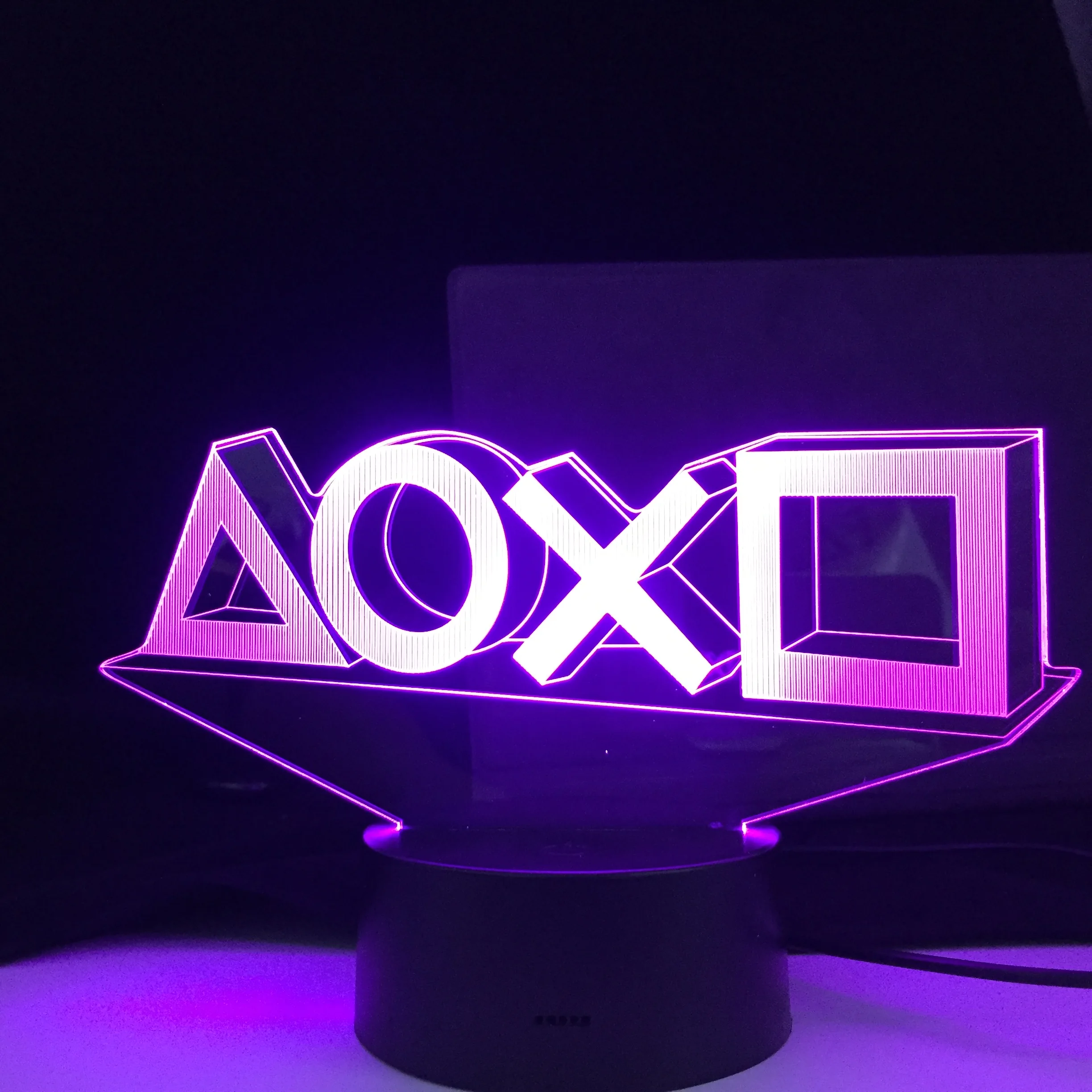 LED Nahor Osvetlenie Ikonu Hry 3D Ilúziu, Nočná Lampa v Pohode herňa Desktop Setup Svetlo Počítač, písací Stôl Dekorácie Podsvietenie