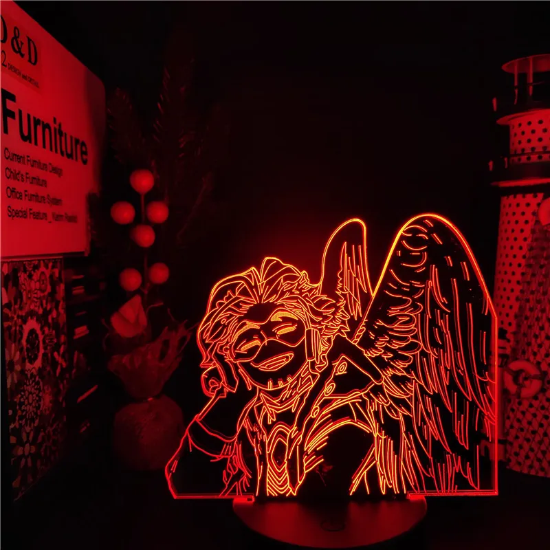 LED Svetlá, Môj Hrdina Akademickej obce Jastrabov 3D Nočné Svetlo Anime Lampa Domáce Dekorácie Lampara De Noche Dormitorio Boku Č Hrdina Lampy Dekor