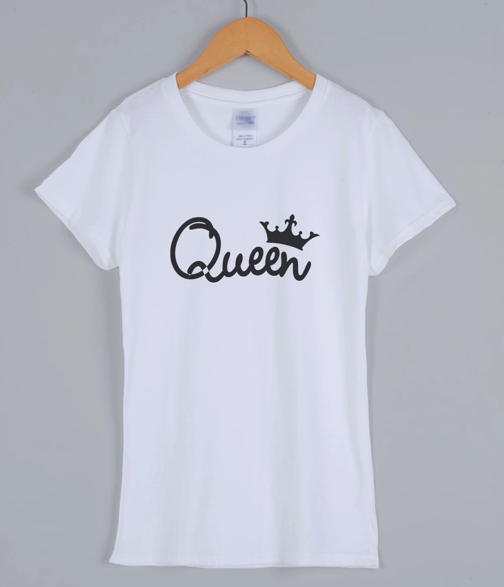 Letné dámske tričko 2019 nový príchod krátky rukáv O-krku žena tričko Queen Korunná Princezná Kawaii tričká top tee harajuku