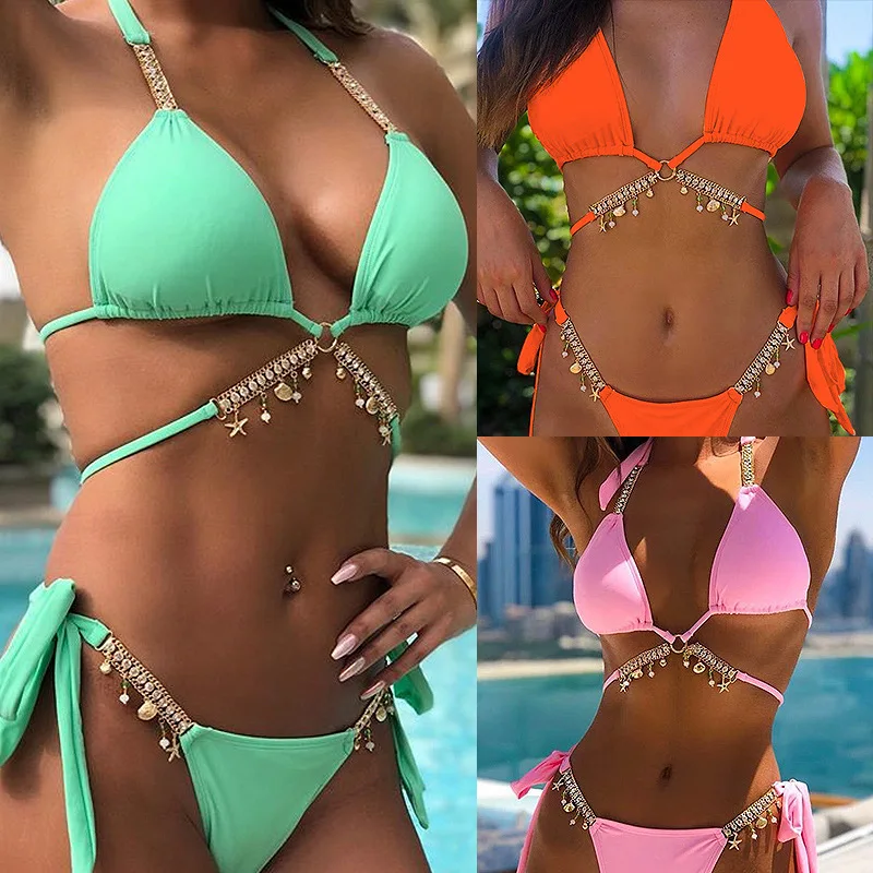 Letné Ženy Sexy Drahokamu Brazílskych Bikín Hornej Nastaviť Pláži Push-Up Plavky Dámy Čipky Plavecké Plavky, Plážové Oblečenie