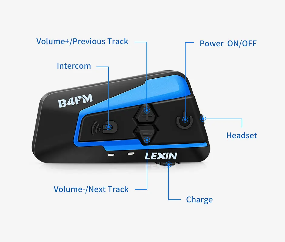 Lexin 1PC 1500M 4 Spôsoby, ako Multi-funkcia Interkom Motocykel Bluetooth Helmy, Nepremokavé Skupiny hovoriť náhlavná súprava s FM funkcia