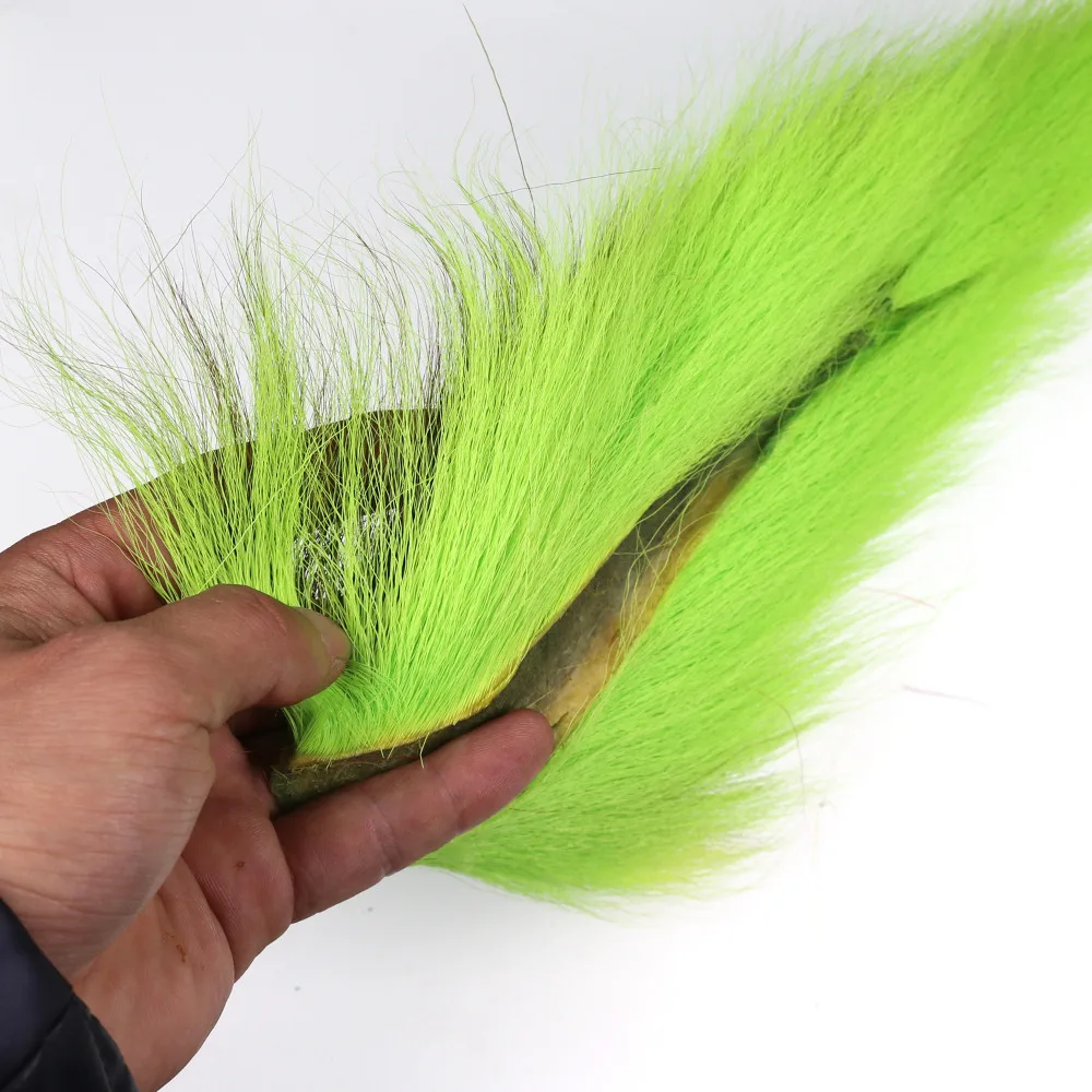 Lietať Viazanie Materiál Farbený Jeleň Chvost Vlasy Kožušiny Bucktails Buck Lietať Viazanie Morské Muchy Suché Žltá Zelená Modrá Červená