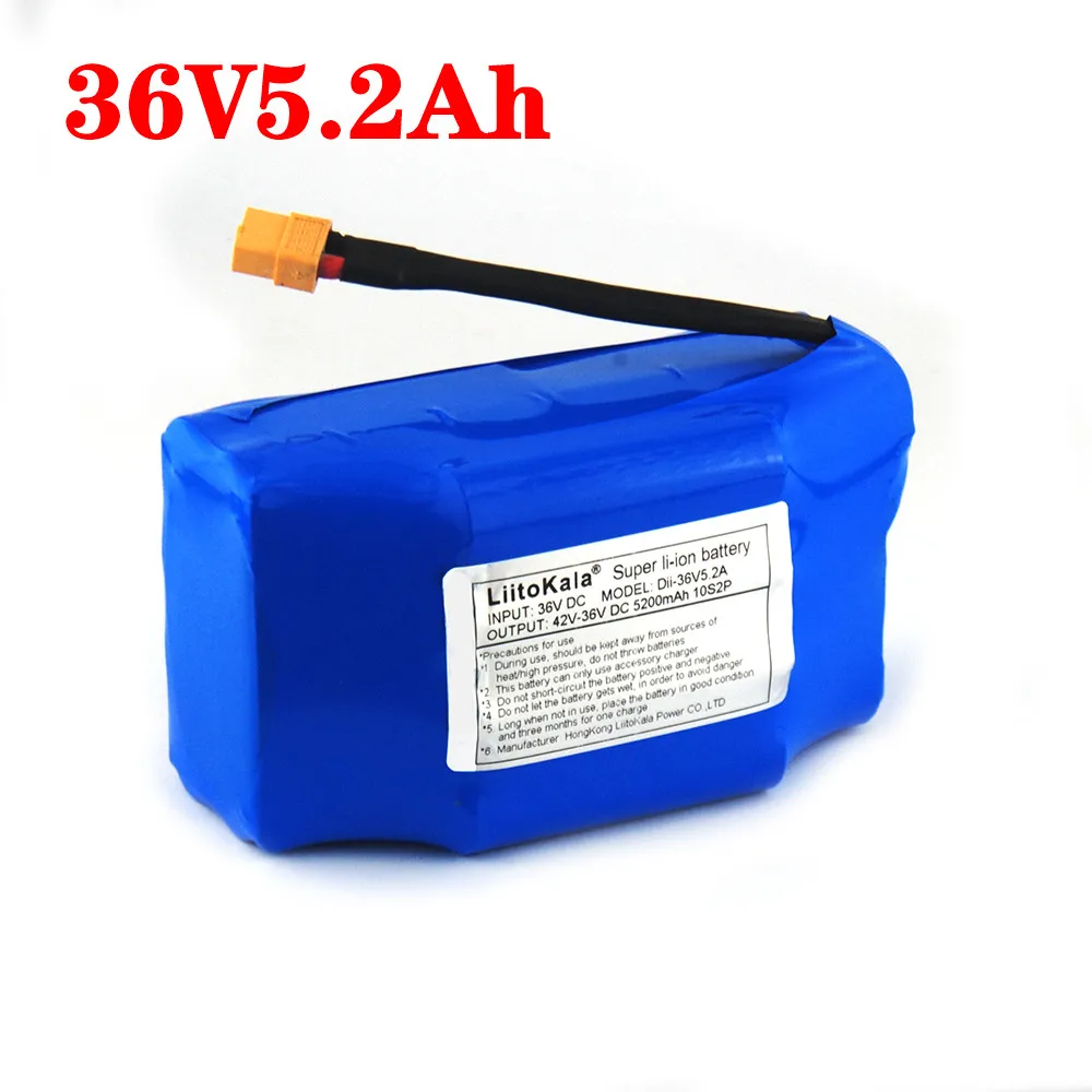 LiitoKala 36V 5.2 Ah 4.4 Ah vysoký odtok 2 kolieska elektrický skúter vlastné vyváženie lítiové batérie Self-vyrovnávanie sa Hodí 6.5