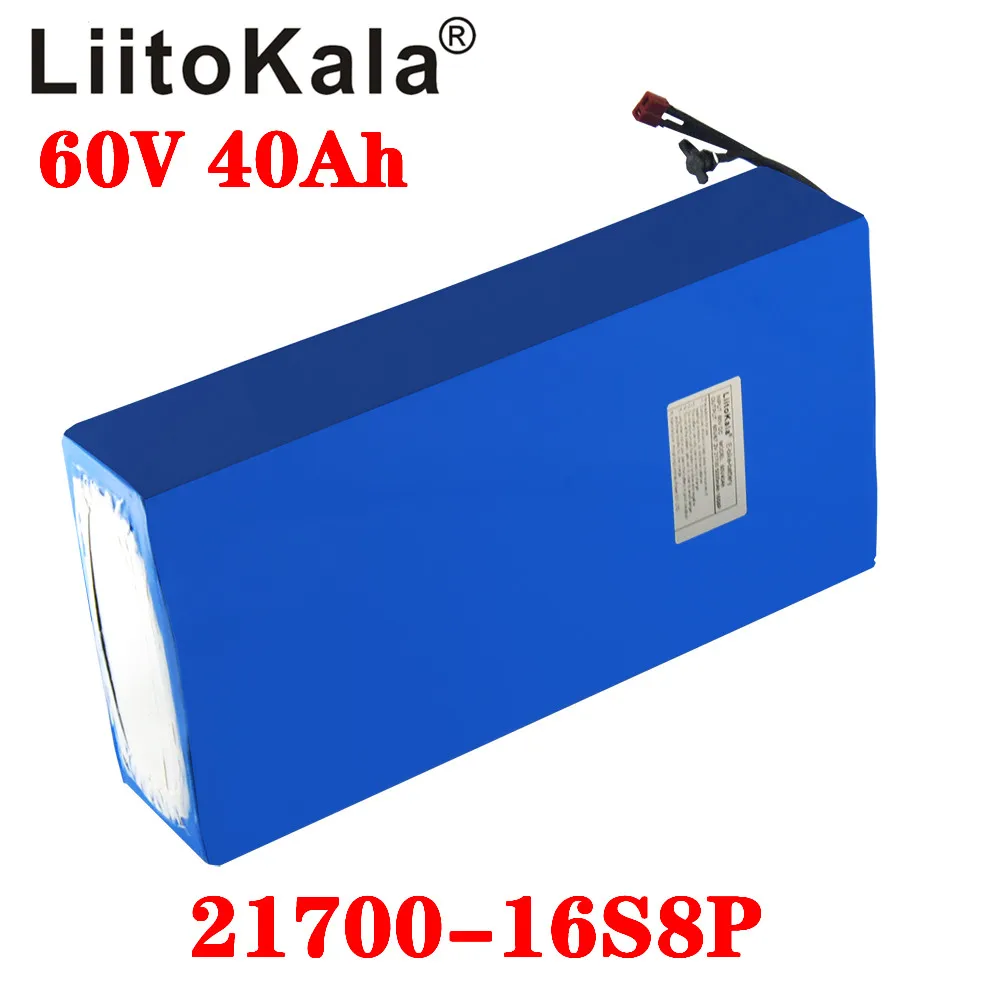 LiitoKala 60V 40ah elektrický skúter bateria 60V 40AH Elektrický Bicykel Lítiové Batérie, Skúter 60V 1000W klince batérie