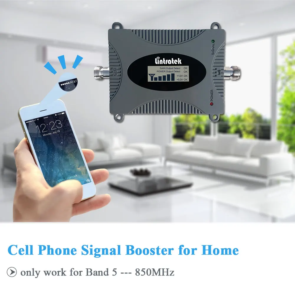 Lintratek 3G UMTS 850 MHz Repetidor Sinal Mobilné LCD Displej GSM 850 Mobilný Telefón Signálu Repeater Mini Veľkosť 3G Signál Booster @
