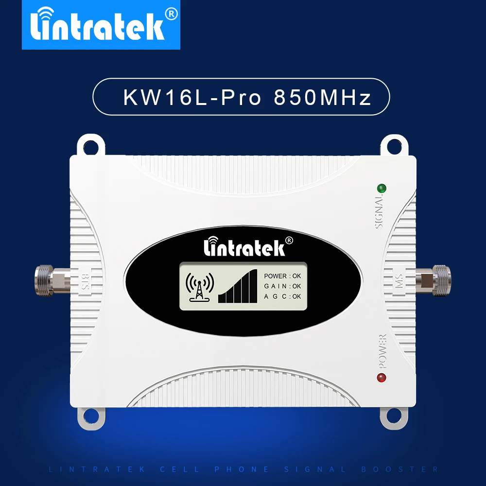 Lintratek NOVÉ UMTS 850mhz B5 amplificador AGC ALC inteligentný LCD repetidor de sinal mobilné 3g 850mhz gsm, cdma amplificador de señal