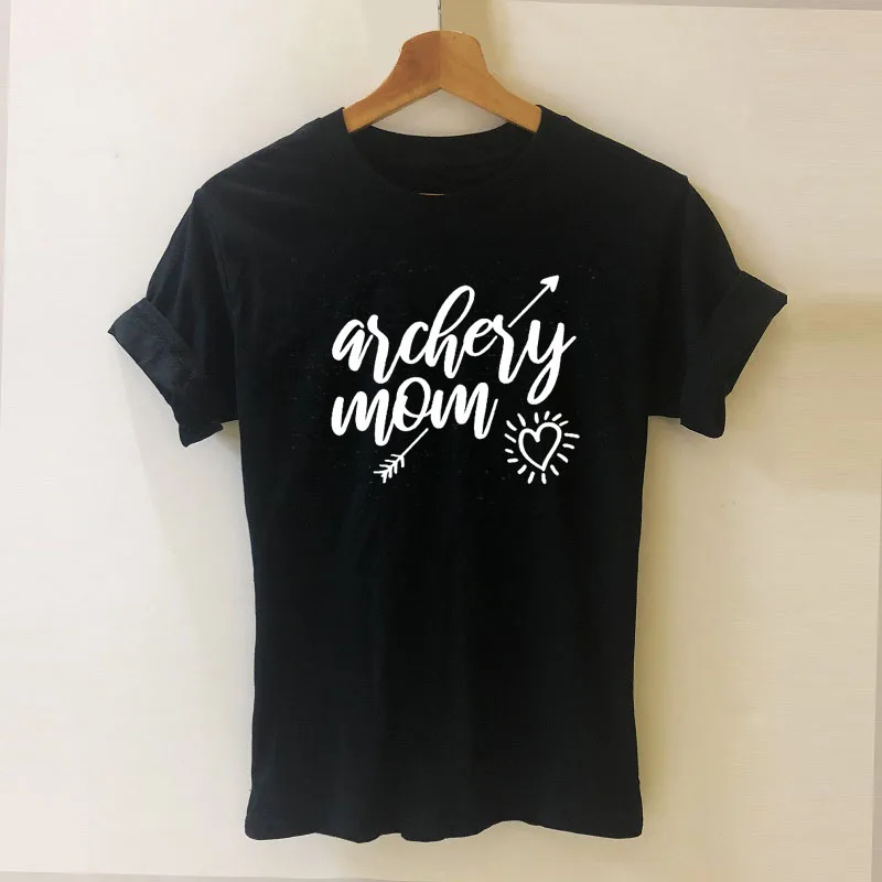 Lukostreľba Mama Harajuku T Shirt Funny T-shirt Ženy Oblečenie Bežné Krátky Rukáv Topy Tees Plus Veľkosť