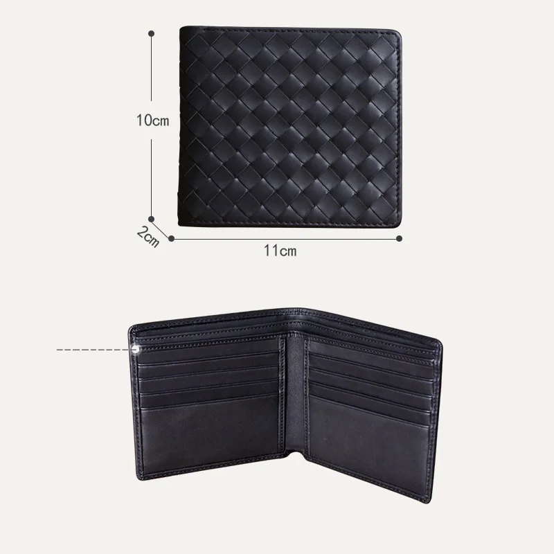 Luxusná Značka, Originálne Kožené Peňaženky, pánske Krátke Peňaženky Módne Jednoduché Business Tkané Veľké Koberčeky Kreditnej Karty 2020 Nové