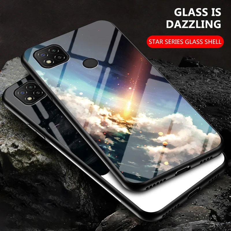 Luxusné Hviezdne Nebo Vzor Telefón puzdro pre Moto G5s Plus G6Plus G7 Moc G7 Hrať G8 Hrať E5Plus Tvrdeného Skla TPU Pevný Zadný Kryt