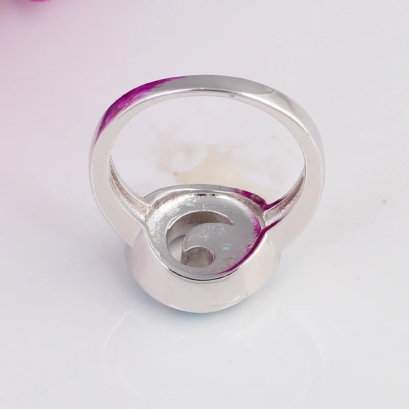 Luxusný módny návrhár zbrusu nový príchod Módne Šperky BlueFire Opal pečiatkou Strieborné Prstene USA #6.5# 6.75 #7.75 #8 OR385