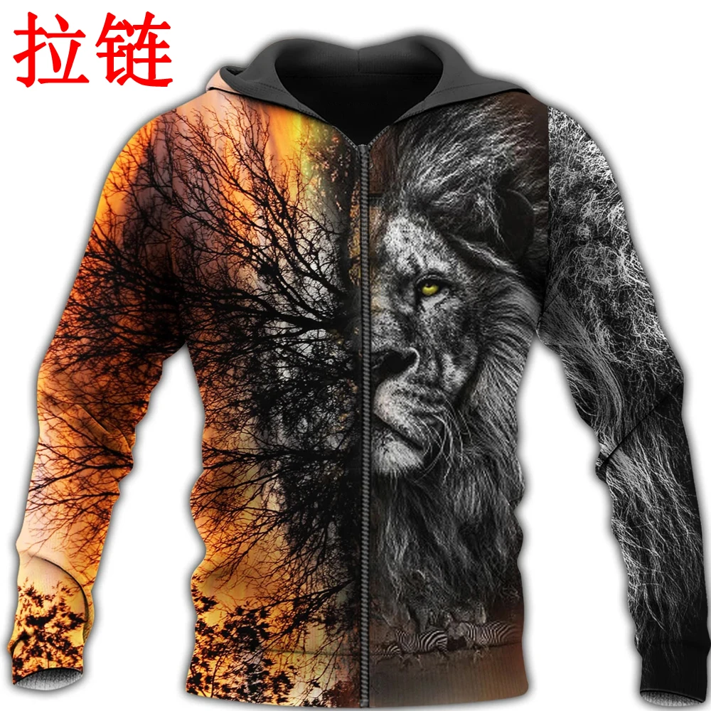 Láska Lion King 3D celého Vytlačené Mens hoodies Harajuku Streetwear Módy Hoodie Unisex Jesenná Bunda Tepláky Drop shipping