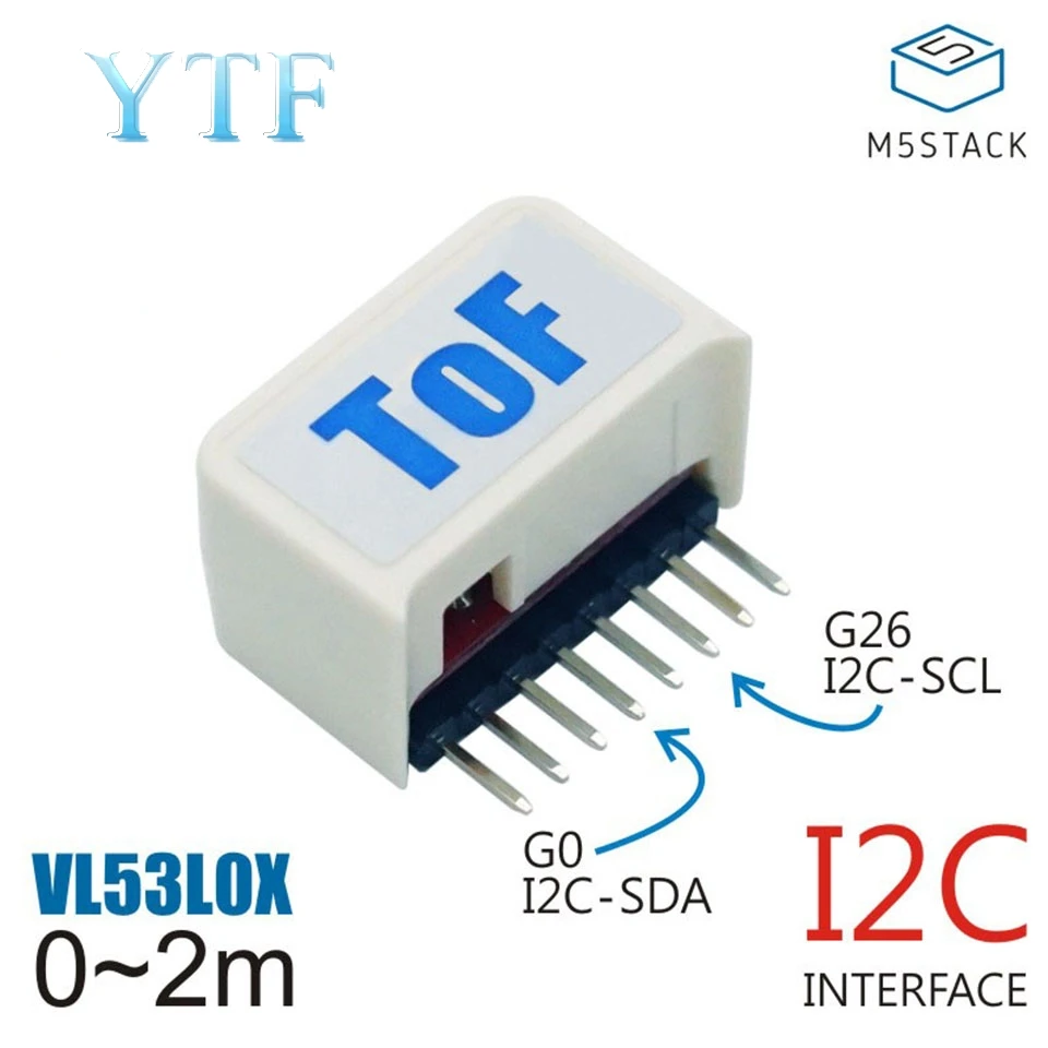 M5Stack Stick C kompatibilný laserový senzor vzdialenosti ToF VL53L0X VCSEL vysielač
