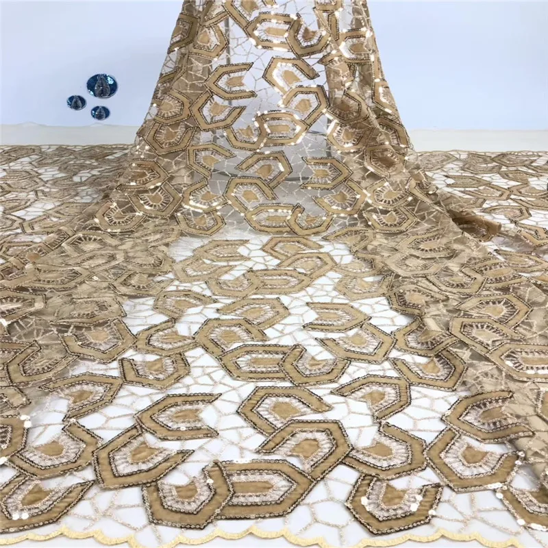 Madison Velvet Sequin Textílie Nigérijský Ôk siete Čipky Textílie s Flitrami Najlepšiu Kvalitu Postupnosť Textílie, Čipky pre Svadobné Materiálov