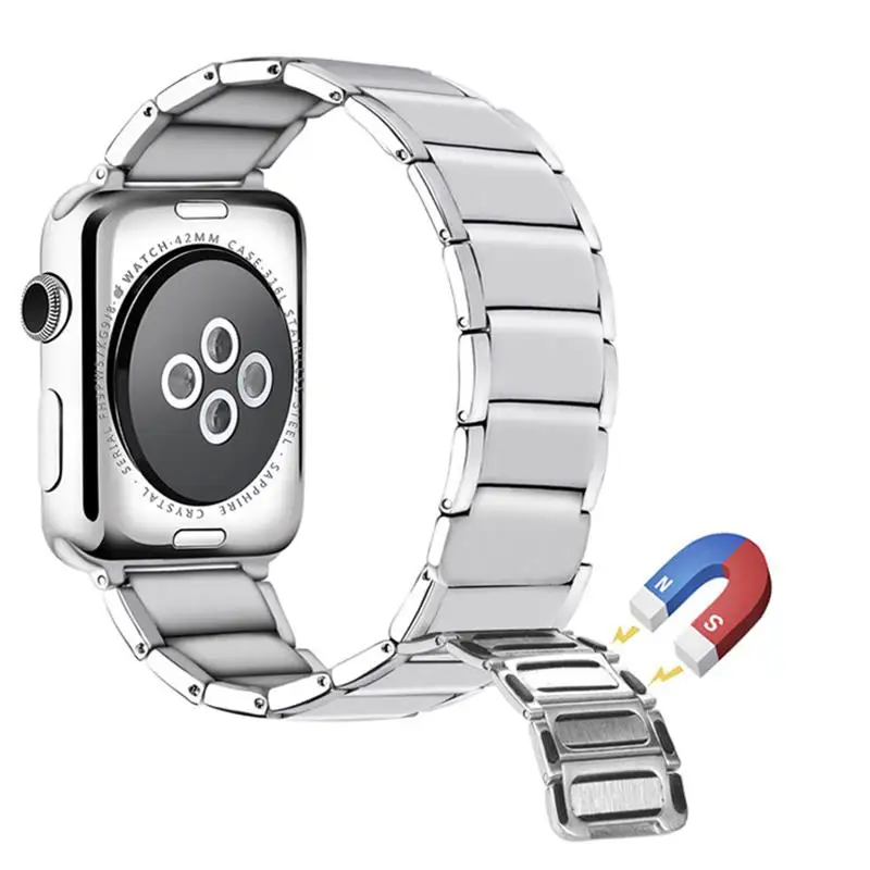Magnetický pásik pre apple hodinky 5 kapela 44 mm 40 mm iwatch kapela 42mm 38mm Ženy Muži náramok z Nerezovej Ocele apple hodinky série 4 3