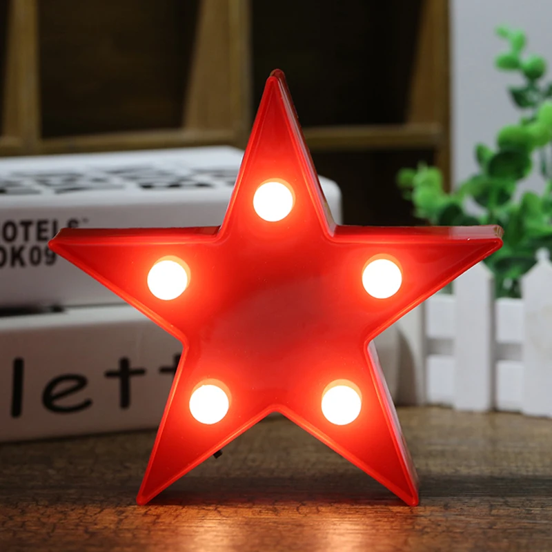 Malé Hviezdy Tvarované LED Stolná Lampa Nočné Osvetlenie, Dekorácie Chlapec, Izba Nočné Svetlo Dekorácie #246493