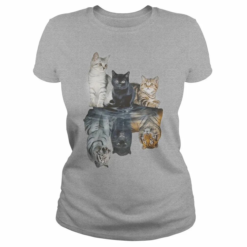 Mačka Odraz Tiger Žien T-Shirt