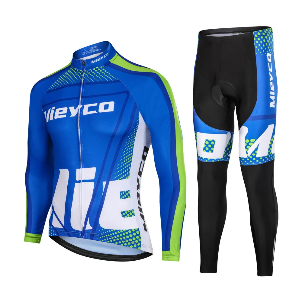 Mieyco Cyklistické 2020 Jeseň PRO Cyklistika Dres Sady Cyklistické Oblečenie Oblek s Dlhými Rukávmi Nohavice 5D Gél Čalúnená Vonkajšie Racing Jersey