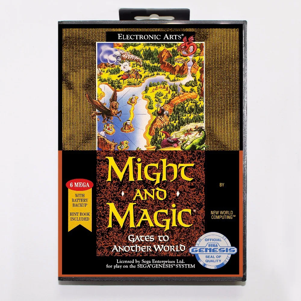 Might and Magic II Brány do Iného Sveta Hra, Kazety 16 bit MD Hra Karty S Retail Box Pre Sega Mega Drive Pre Genesis