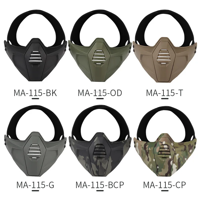 Military Airsoft Ochranné Masky Polovicu Tváre Taktické Paintball Maska Priedušná Vonkajší Lov, Streľbu Wargame Prilby, Masky