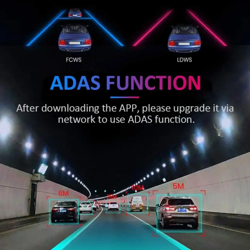 Mini Auta DVR Auto Registrátor ADAS funkcia 170 Stupeň Dash Cam Auto Truck Vodičské Záznamník Dash Videokamera Nočné Videnie 360°
