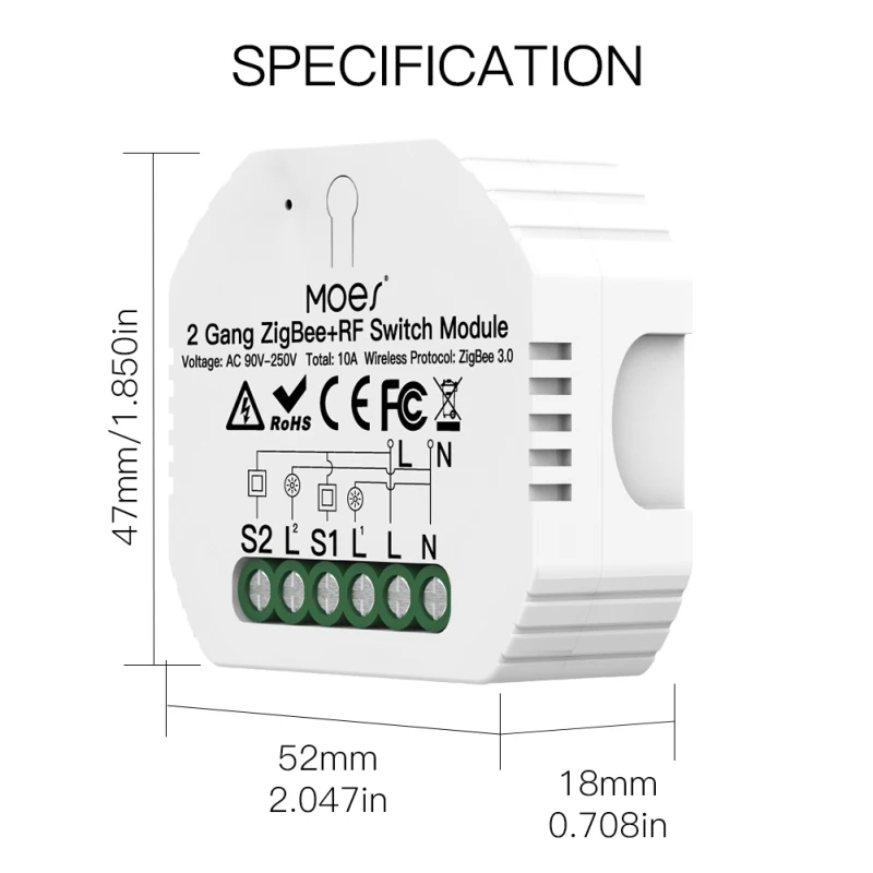 Mini DIY WiFi Smart Light Switch Relé Modul 1/2 Gang Inteligentný Život/Tuya Aplikácie Ovládanie Práce S Amazon Alexa A Domovská stránka Google