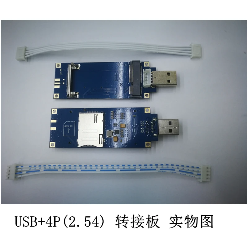 Mini pci-e na USB adaptéra Pcie prenos na USB Karte patrí SIM karty BOINC slot USB+4P（2.54) pre Telit LM960 LM940 LE910 atď