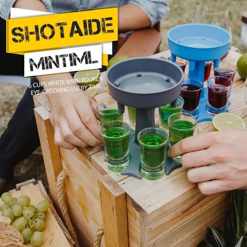 Mintiml Shotaide 6 Shot Glass Dávkovač Držiak Na Poháre Na Víno, Stojan, Chladič Piva Nápojový Automat Výstrel Buddys Strany Darčeky Bar Prístup