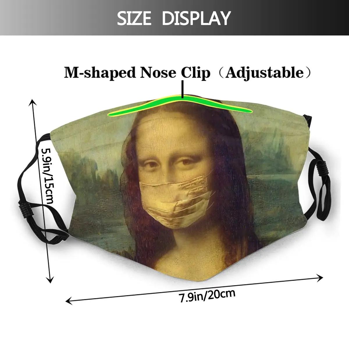 Mona Lisa Mascarilla Tváre Masque S Tvárou Chrániť Pandémie Zábavné Umelecké Diela Fation Úst Masky S Filtrami