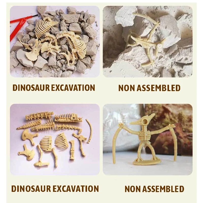 Montované Kostra Dinosaura Archeologické Výskumy Hračky Simulácia Fosílnych Model Strane-puzzle Vzdelávania v Ranom veku Detí Dary