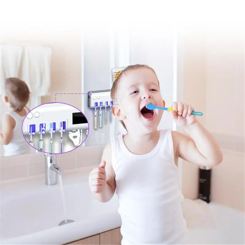 Montáž na stenu Ultrafialové Kefka Sterilizátor Kúpeľňa zubná pasta Zásobník Smart UV Kefka Sterilizátor Domácnosti Merchandis