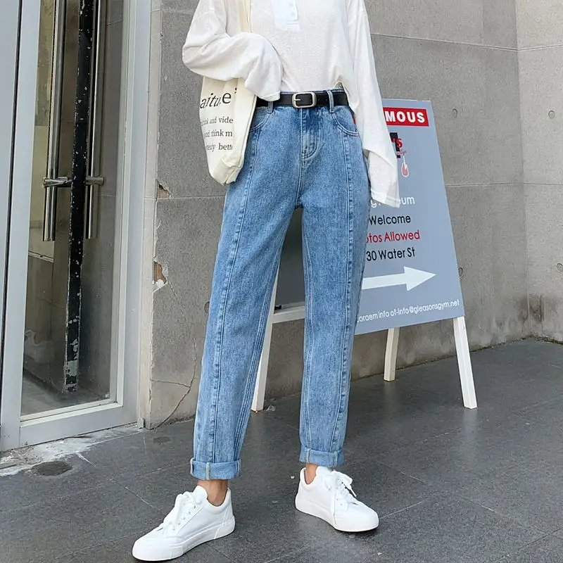 Mozuleva Vintage Vysoký Pás Rovné Džínsy, Nohavice pre Ženy Streetwear Voľné Žena Denim Džínsy Tlačidlá Zips Dámy Džínsy 2020