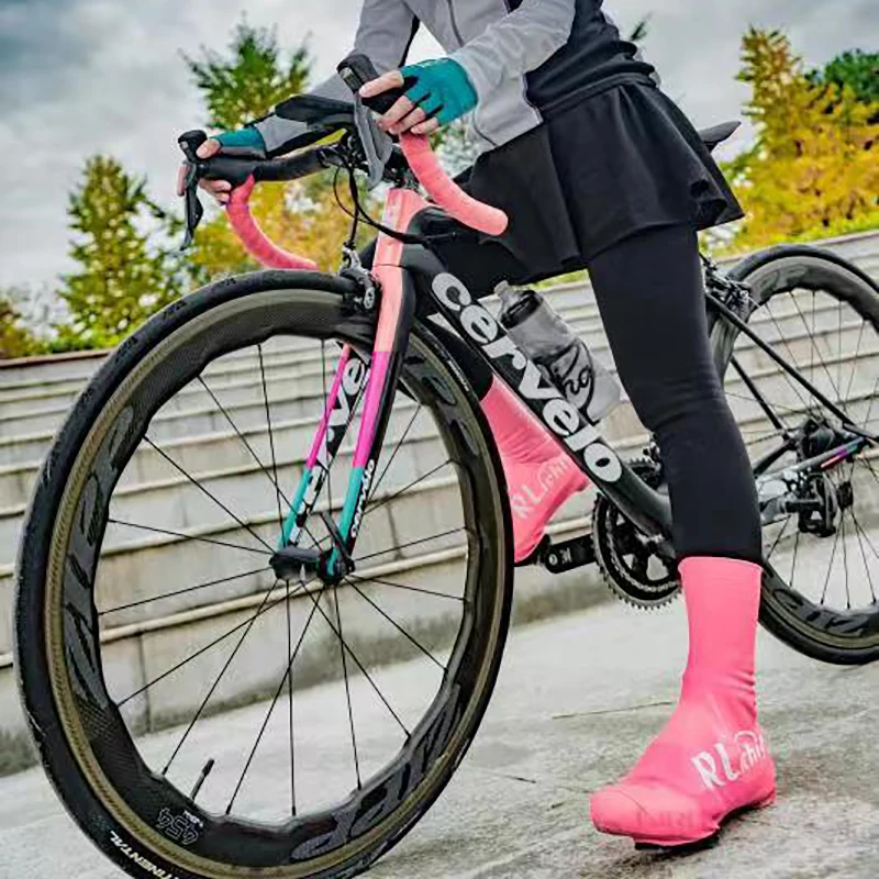 Muži/Ženy Cestnej Bike Lock Obuvi Kryt Ľahký Voda A Vietor Dôkaz Vysoké Topánky Sa Vzťahuje Na Cestnú Cyklistiku V Chladných Daždivých Alebo Zasnežených