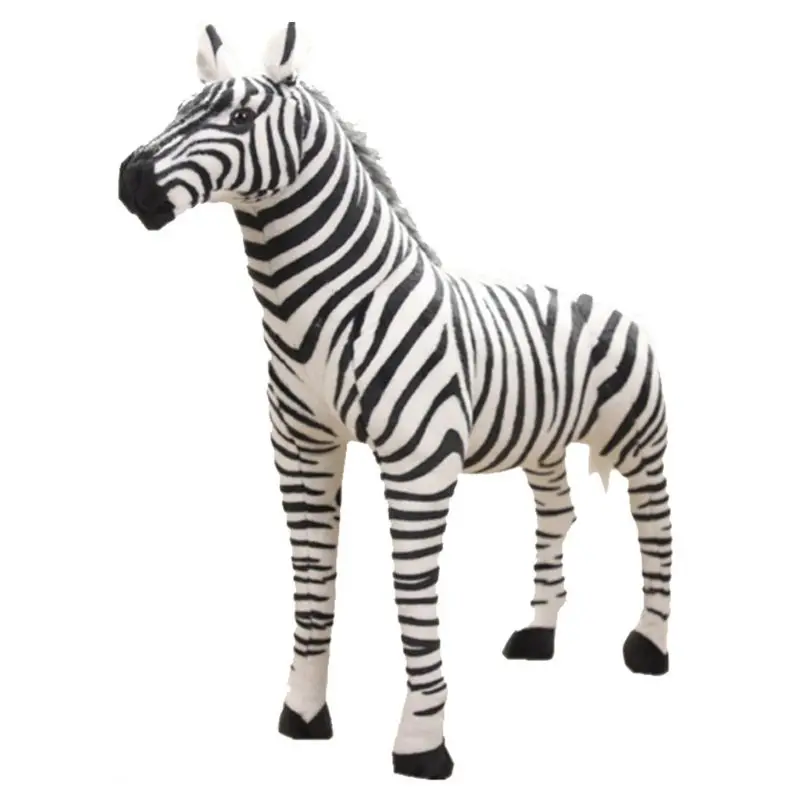 Mäkké, Vypchaté Plyšové Zviera Vankúš Realistické Zebra pre detské Narodeniny Darček
