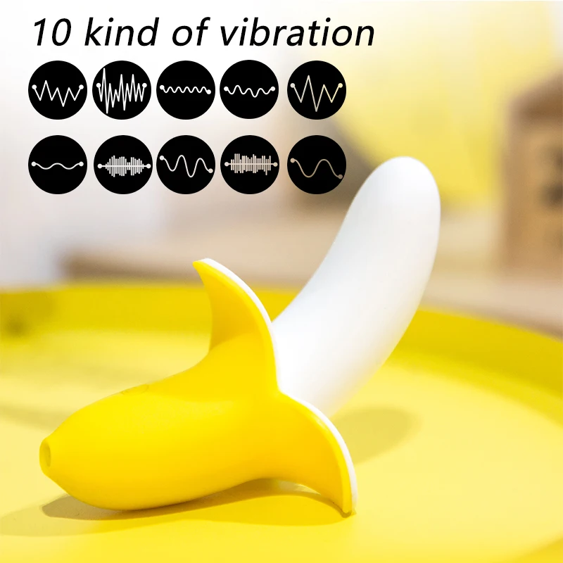 Mäkký Sexuálne Hračky, 10 Rýchlostí, Banán Dildo Vibrátor G-Spot Pošvy Masáž Klitorisu Stimulátor Masturbator pre Ženy, Sex shop Produktov