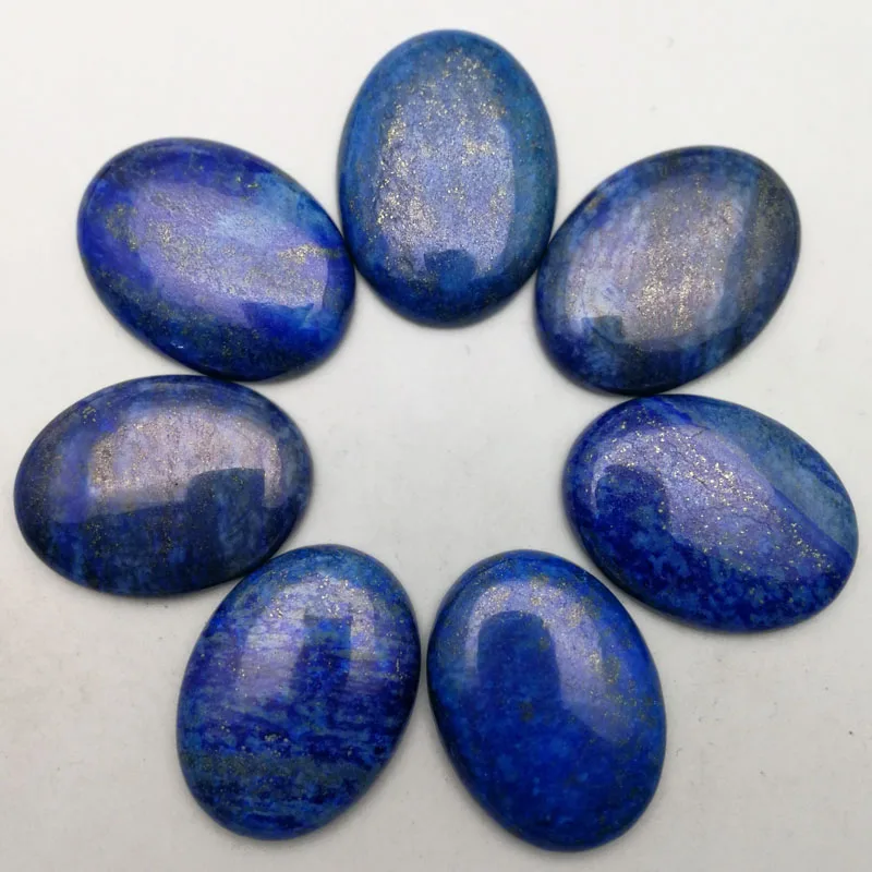 Móda kvalitné 30*40 mm Prírodný kameň Lapis lazuli korálky charms č otvor Oválne KABÍNY CABOCHON pre šperky, takže 10pcs/veľa