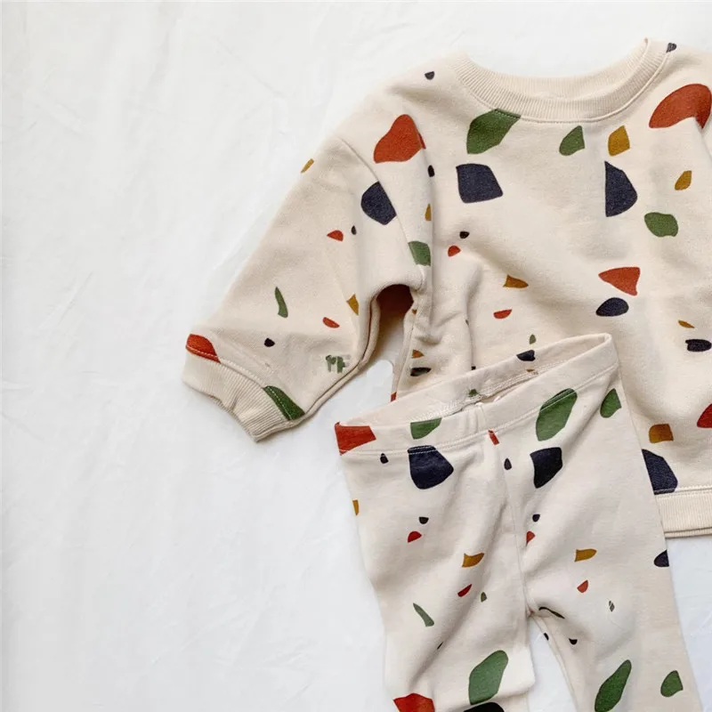 Módne detské Oblečenie na Jar Jeseň Deti Mikina s Dlhým Rukávom a Nohavice Pre Dievčatá Chlapci Deti Sleepwear detské Pyžamo