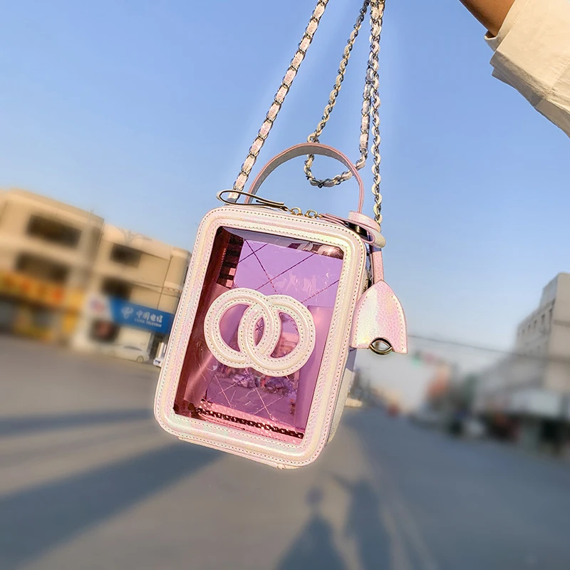 Módne leto transparentné obdĺžnikový žien messenger taška bolsa feminina peňaženky a kabelky crossbody tašky pre ženy
