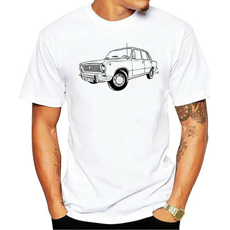 Módne Tričká Swea ruskej Volga Auto Lada VAZ 210Gaz 2Homme Prírodné Krátky Rukáv Šaty Homem Pohode O-krku, bavlna